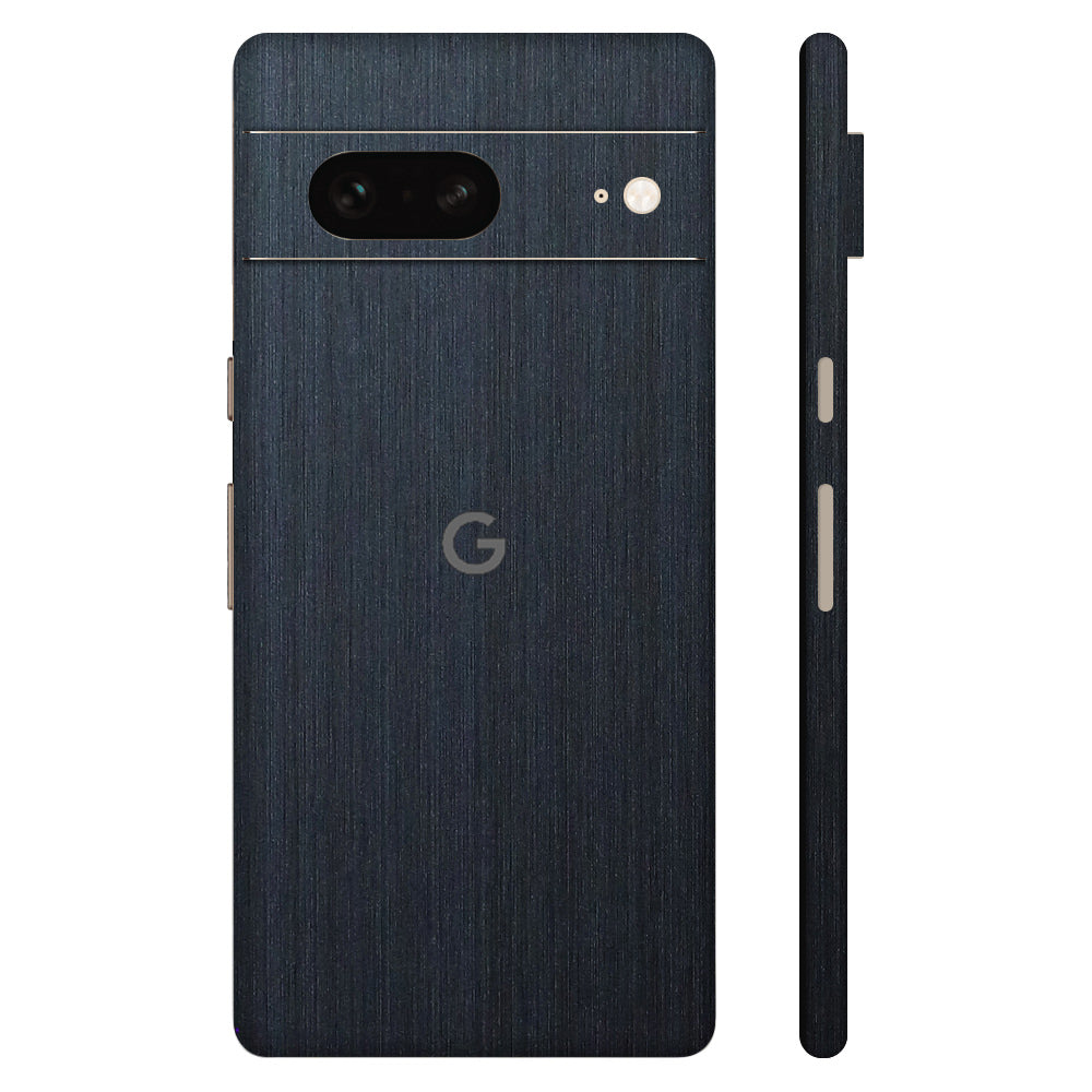 Pixel7a ネイビーブラッシュメタル 全面カバー